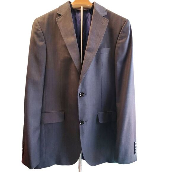 Ted Baker London Jay Ct Modern Fit Sport Coat Blazer Jacket Charcoal Gray 100% - Picture 1 of 9